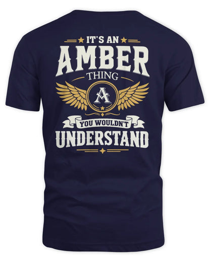 AMBER KT06-M008 It’s a [NAME] Thing – You Wouldn’t Understand | Personalized Vintage T-Shirt - Unisex Standard T-Shirt - Navy