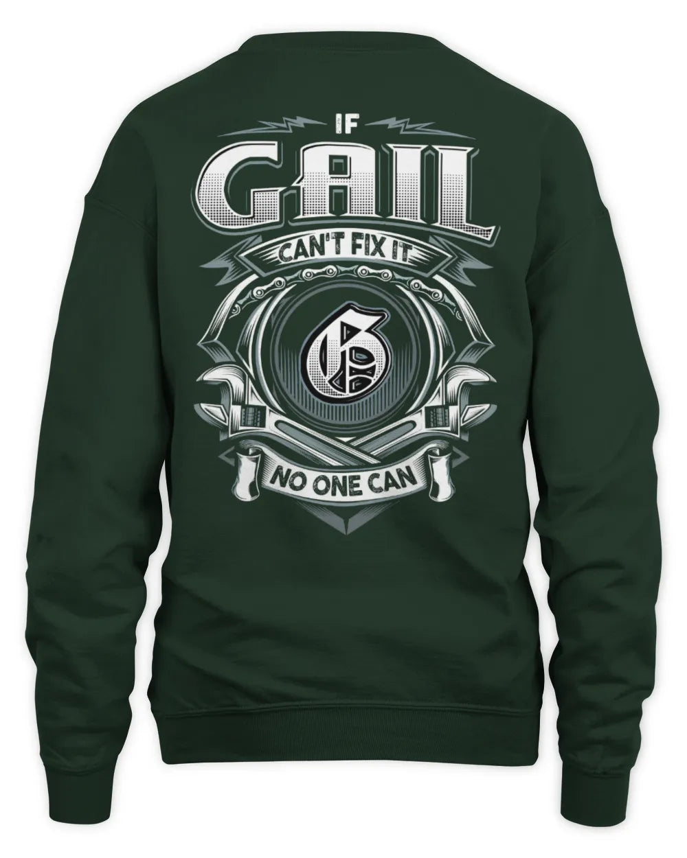 GAIL AP81-K4-626 - Personalized Ahmed Quote Apparel “If Ahmed Can't Fix It, No One Can” - Unisex Sweatshirt - Forest Green