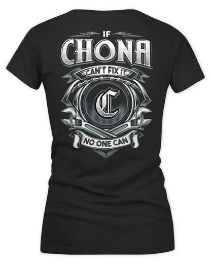 CHONA AP81-K4-626 - Personalized Ahmed Quote Apparel “If Ahmed Can't Fix It, No One Can” - Women's V-Neck T-Shirt - Black