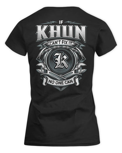 KHUN AP81-K4-626 - Personalized Ahmed Quote Apparel “If Ahmed Can't Fix It, No One Can” - Women's Standard T-Shirt - Black
