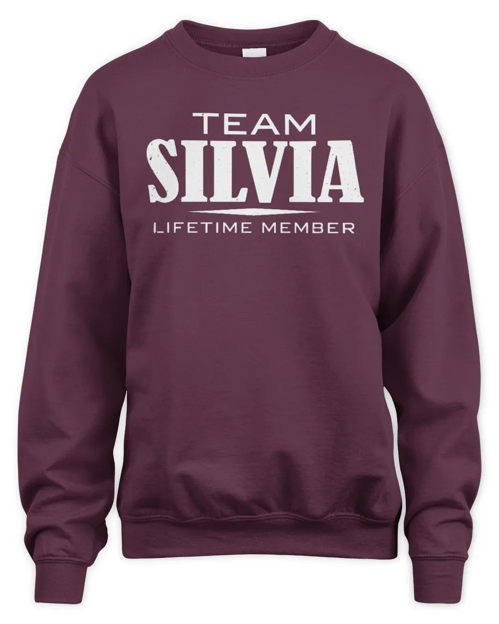 SILVIA BL62-K4-128 - Personalized “Team NAME Lifetime Member” - Unisex Sweatshirt - Maroon