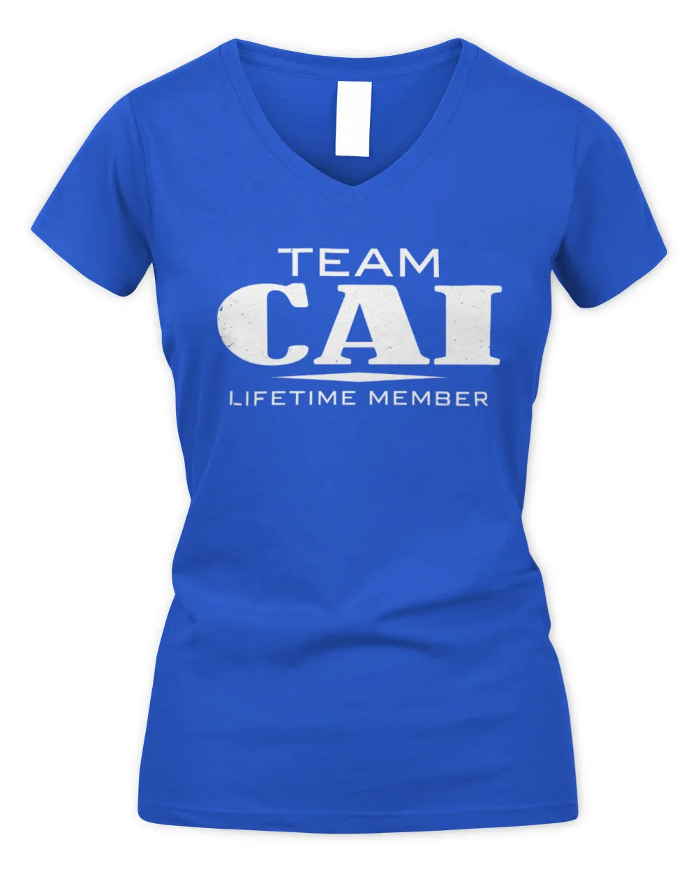 CAI BL62-K4-128 - Personalized “Team NAME Lifetime Member” - Women's V-Neck T-Shirt - Royal