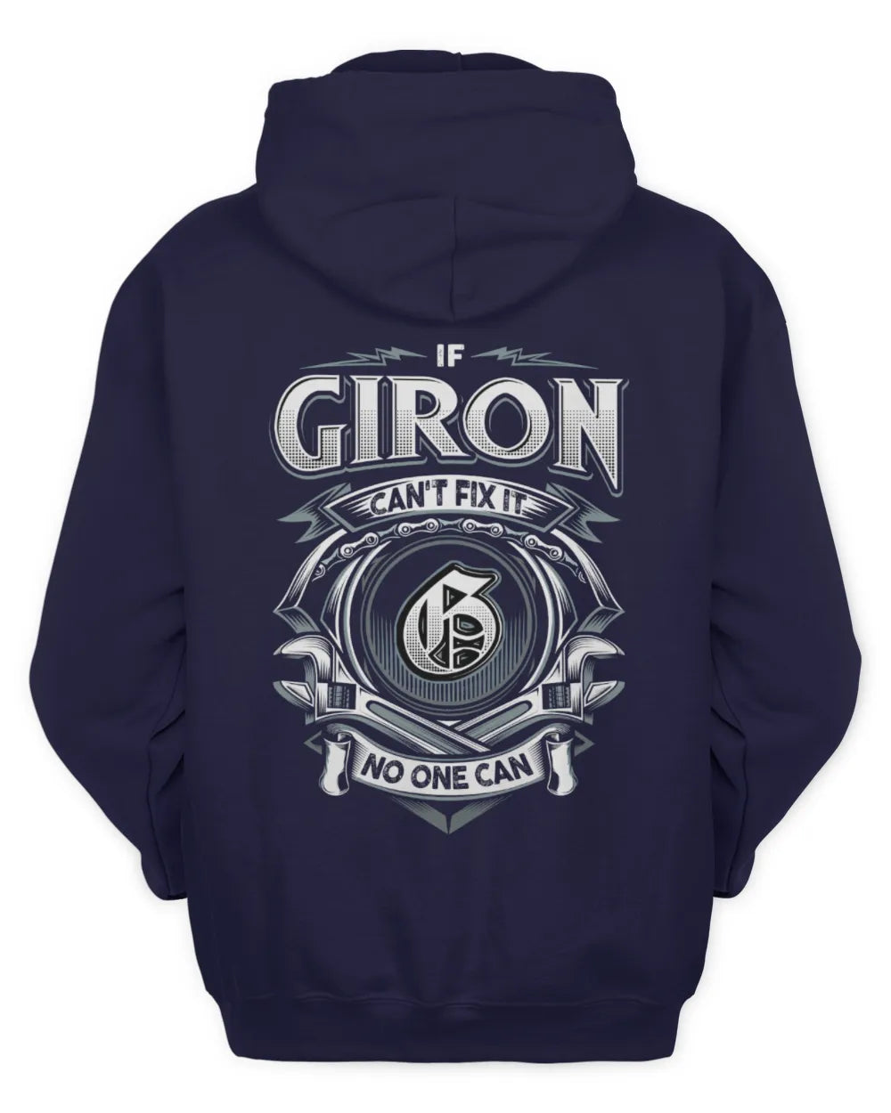 GIRON AP81-K4-626 - Personalized Ahmed Quote Apparel “If Ahmed Can't Fix It, No One Can” - Unisex Hoodie - Navy