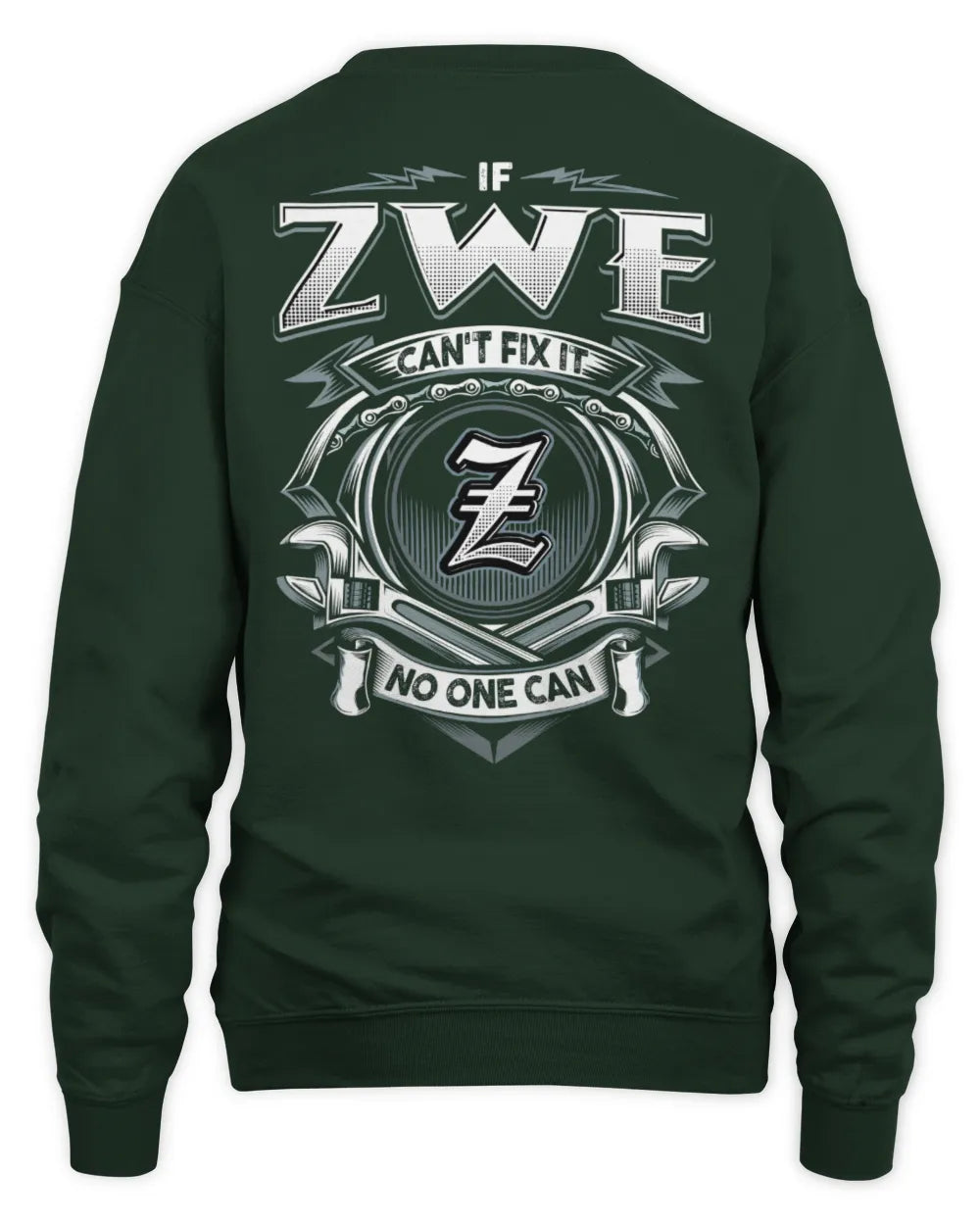 ZWE AP81-K4-626 - Personalized Ahmed Quote Apparel “If Ahmed Can't Fix It, No One Can” - Unisex Sweatshirt - Forest Green