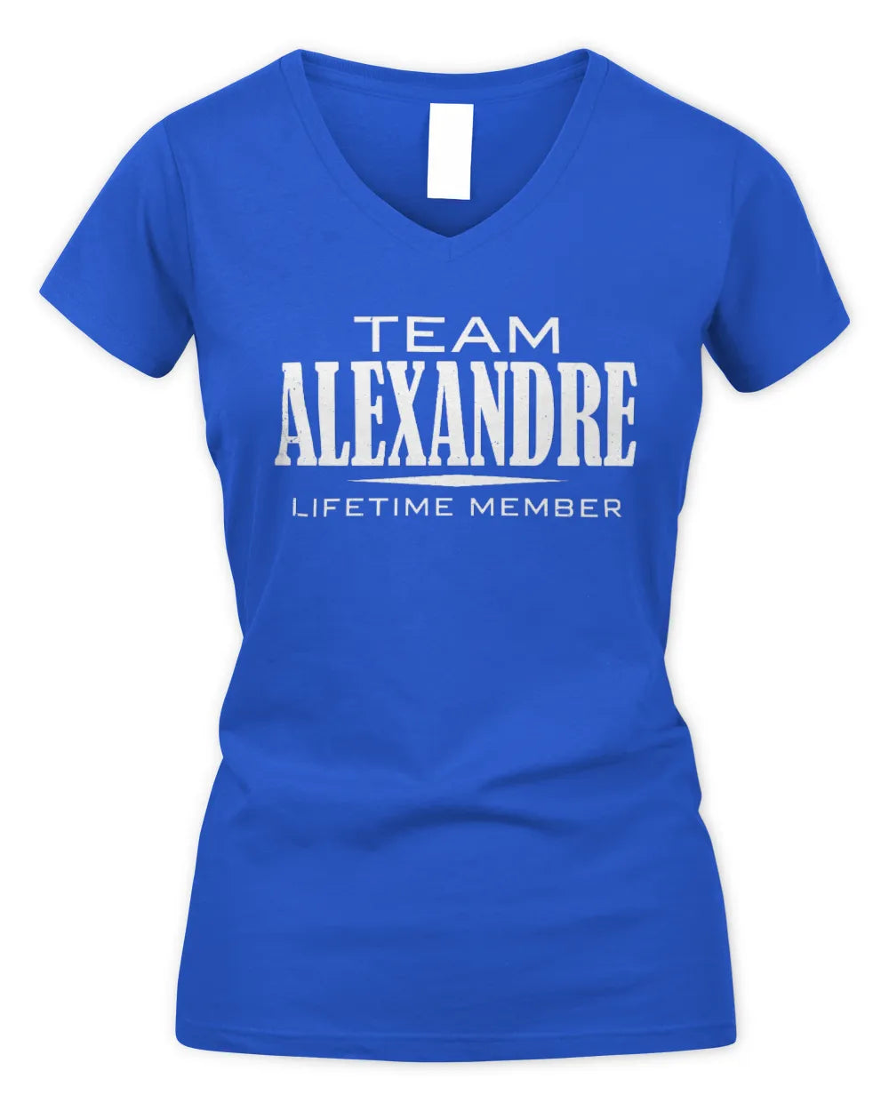 ALEXANDRE BL62-K4-128 - Personalized “Team NAME Lifetime Member” - Women's V-Neck T-Shirt - Royal