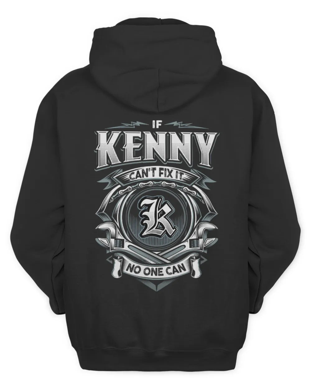 KENNY AP81-K4-626 - Personalized Ahmed Quote Apparel “If Ahmed Can't Fix It, No One Can” - Unisex Hoodie - Black