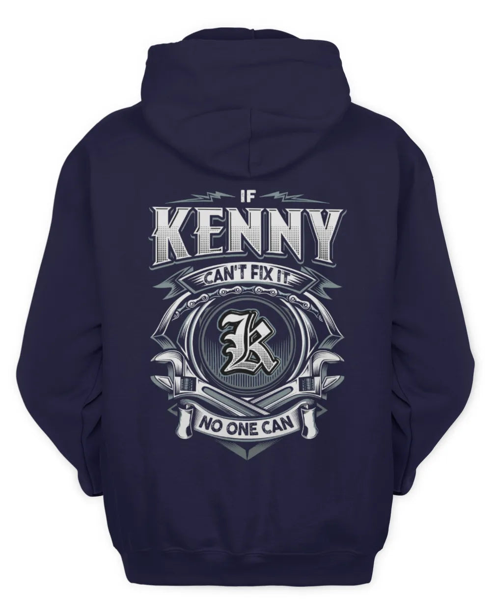 KENNY AP81-K4-626 - Personalized Ahmed Quote Apparel “If Ahmed Can't Fix It, No One Can” - Unisex Hoodie - Navy
