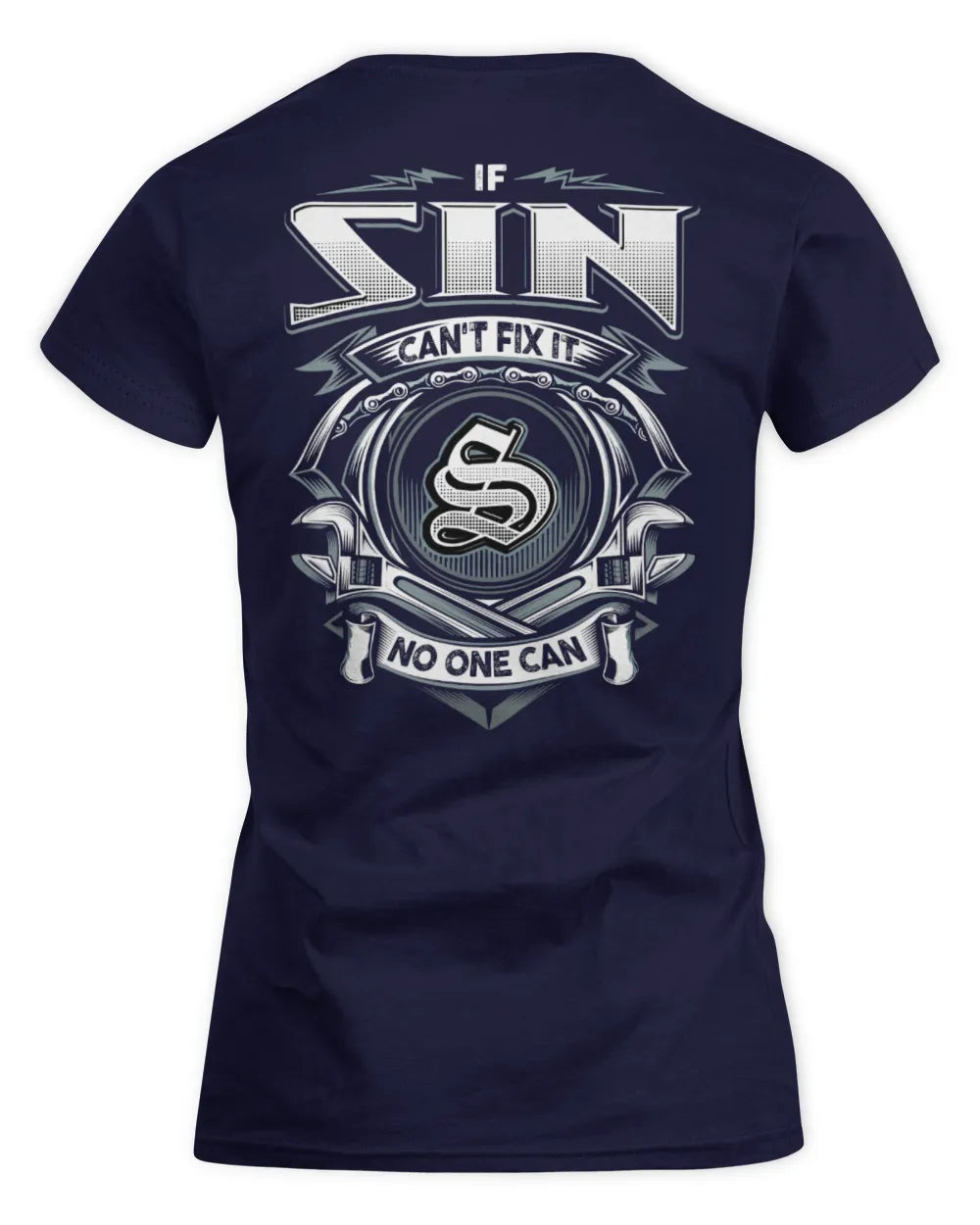 SIN AP81-K4-626 - Personalized Ahmed Quote Apparel “If Ahmed Can't Fix It, No One Can” - Women's Standard T-Shirt - Navy