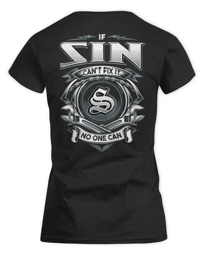 SIN AP81-K4-626 - Personalized Ahmed Quote Apparel “If Ahmed Can't Fix It, No One Can” - Women's Standard T-Shirt - Black