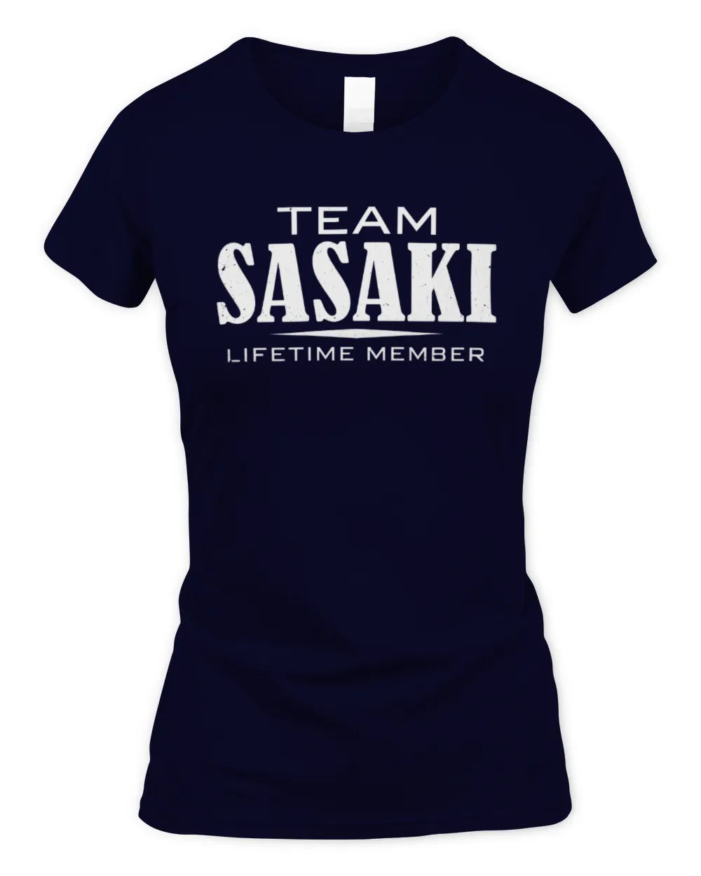 SASAKI BL62-K4-128 - Personalized “Team NAME Lifetime Member” - Women's Standard T-Shirt - Navy