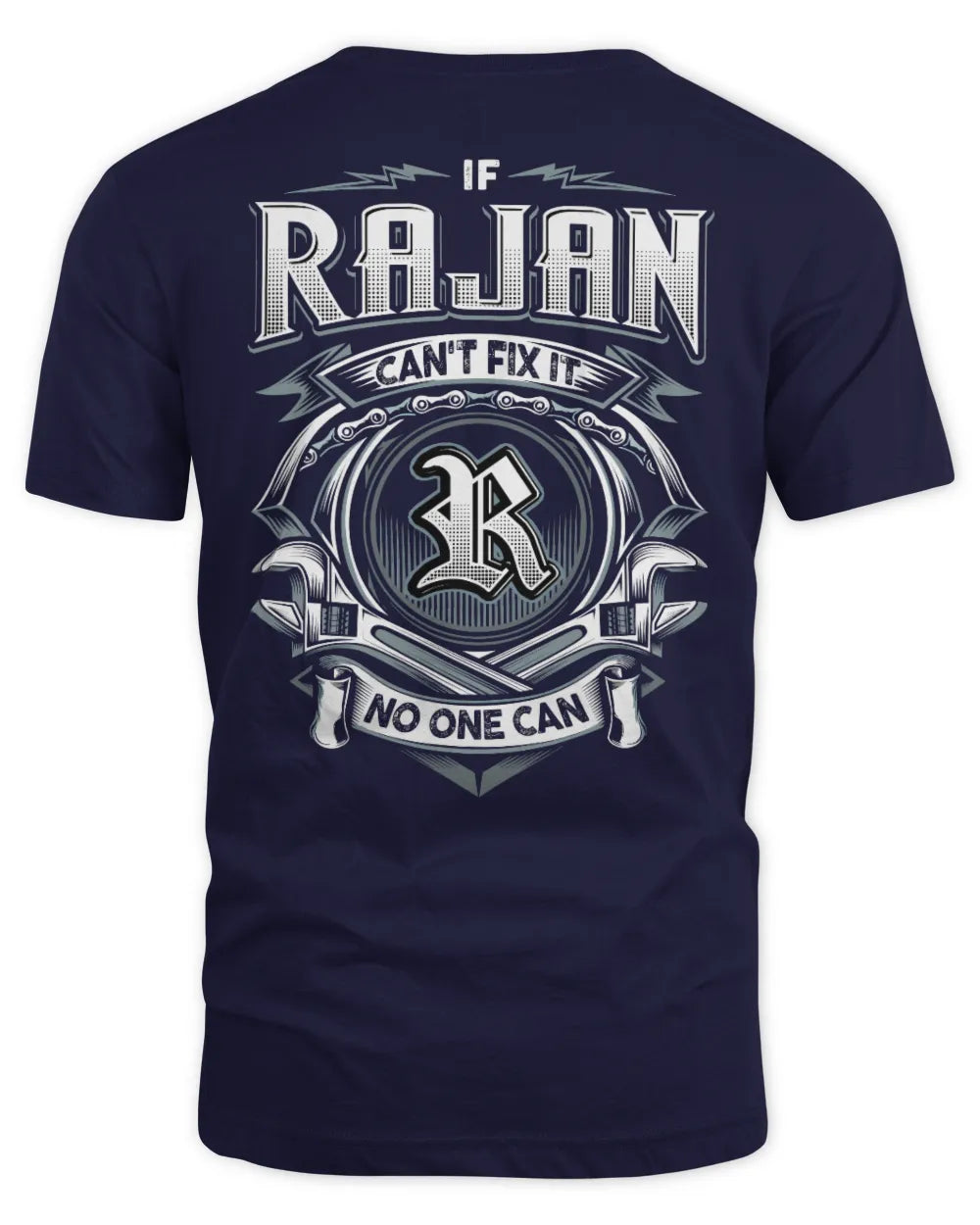 RAJAN AP81-K4-626 - Personalized Ahmed Quote Apparel “If Ahmed Can't Fix It, No One Can” - Unisex Standard T-Shirt - Navy