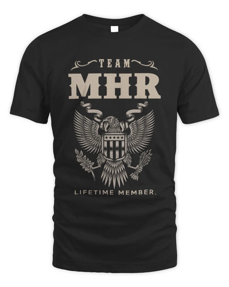MHR TP06-K82 – Personalized Classic Style Apparel “Team NAME Lifetime Member” - Unisex Standard T-Shirt - Black