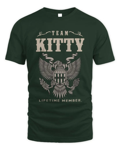 KITTY TP06-K82 – Personalized Classic Style Apparel “Team NAME Lifetime Member” - Unisex Standard T-Shirt - Forest Green