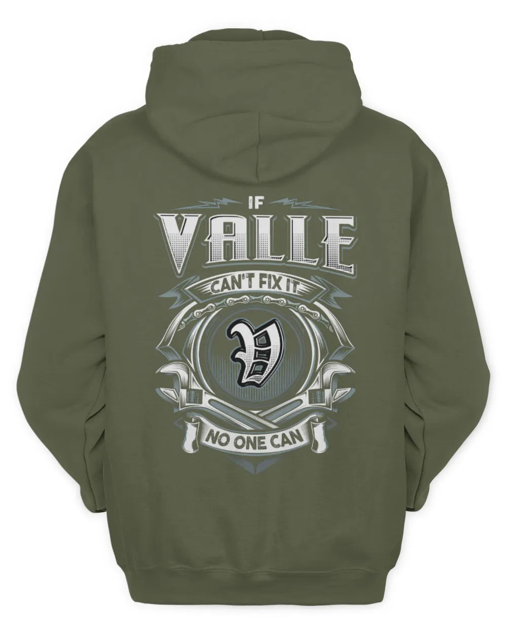 VALLE AP81-K4-626 - Personalized Ahmed Quote Apparel “If Ahmed Can't Fix It, No One Can” - Unisex Hoodie - Military Green