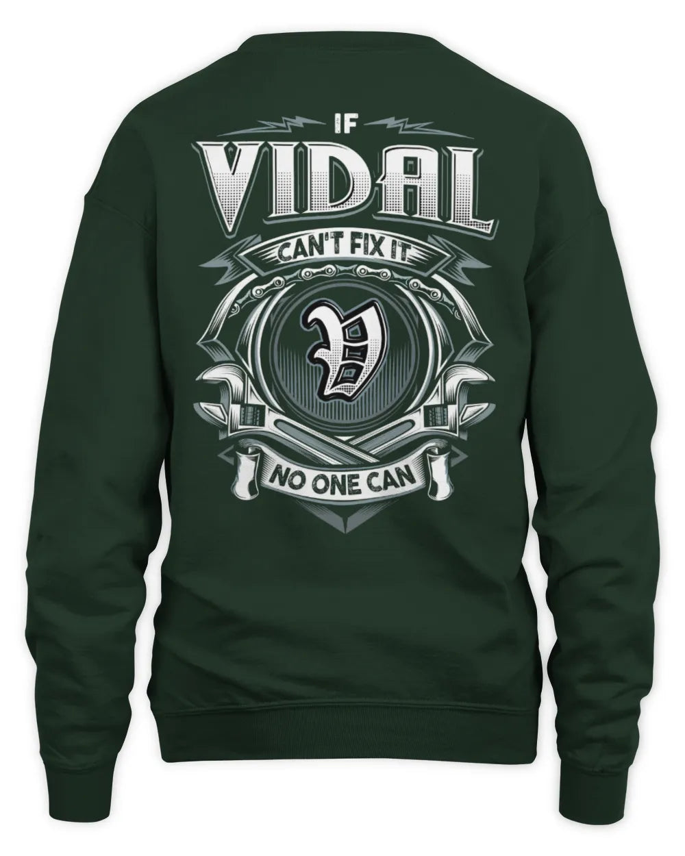 VIDAL AP81-K4-626 - Personalized Ahmed Quote Apparel “If Ahmed Can't Fix It, No One Can” - Unisex Sweatshirt - Forest Green