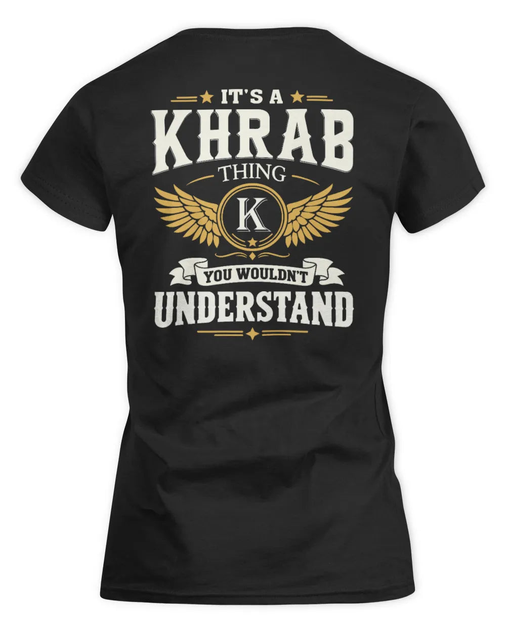 KHRAB KT06-M008 It’s a [NAME] Thing – You Wouldn’t Understand | Personalized Vintage T-Shirt - Women's Standard T-Shirt - Black