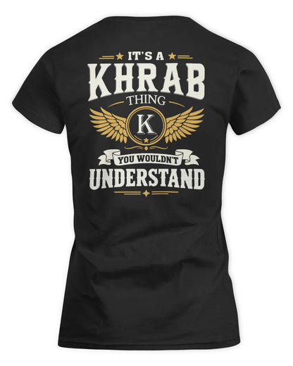 KHRAB KT06-M008 It’s a [NAME] Thing – You Wouldn’t Understand | Personalized Vintage T-Shirt - Women's Standard T-Shirt - Black