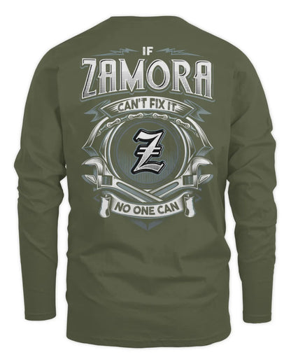 ZAMORA AP81-K4-626 - Personalized Ahmed Quote Apparel “If Ahmed Can't Fix It, No One Can” - Men's Long Sleeved T-Shirt - Military Green