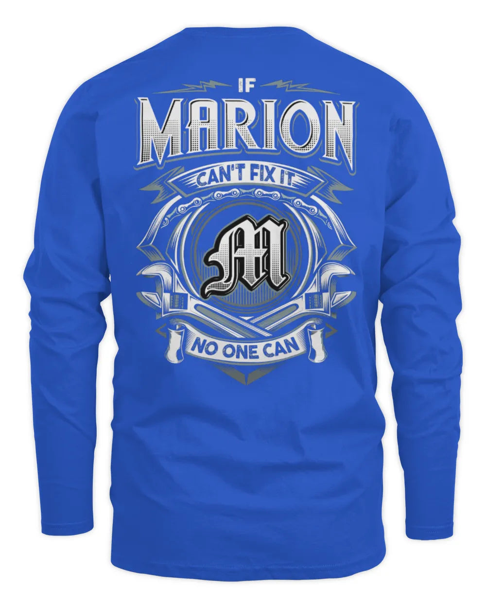 MARION AP81-K4-626 - Personalized Ahmed Quote Apparel “If Ahmed Can't Fix It, No One Can” - Men's Long Sleeved T-Shirt - Royal