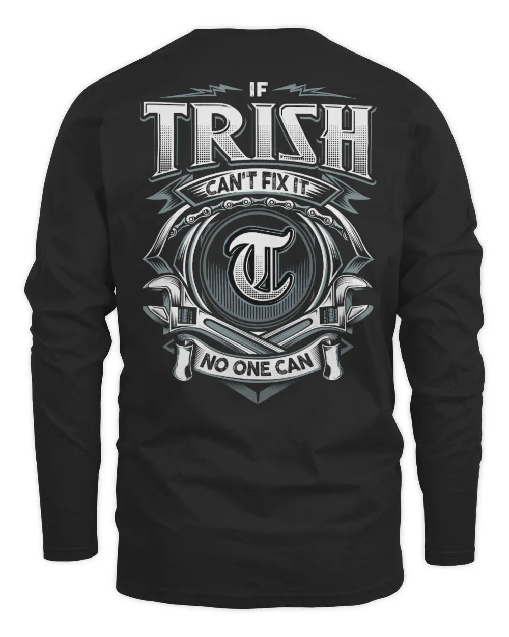 TRISH AP81-K4-626 - Personalized Ahmed Quote Apparel “If Ahmed Can't Fix It, No One Can” - Men's Long Sleeved T-Shirt - Black