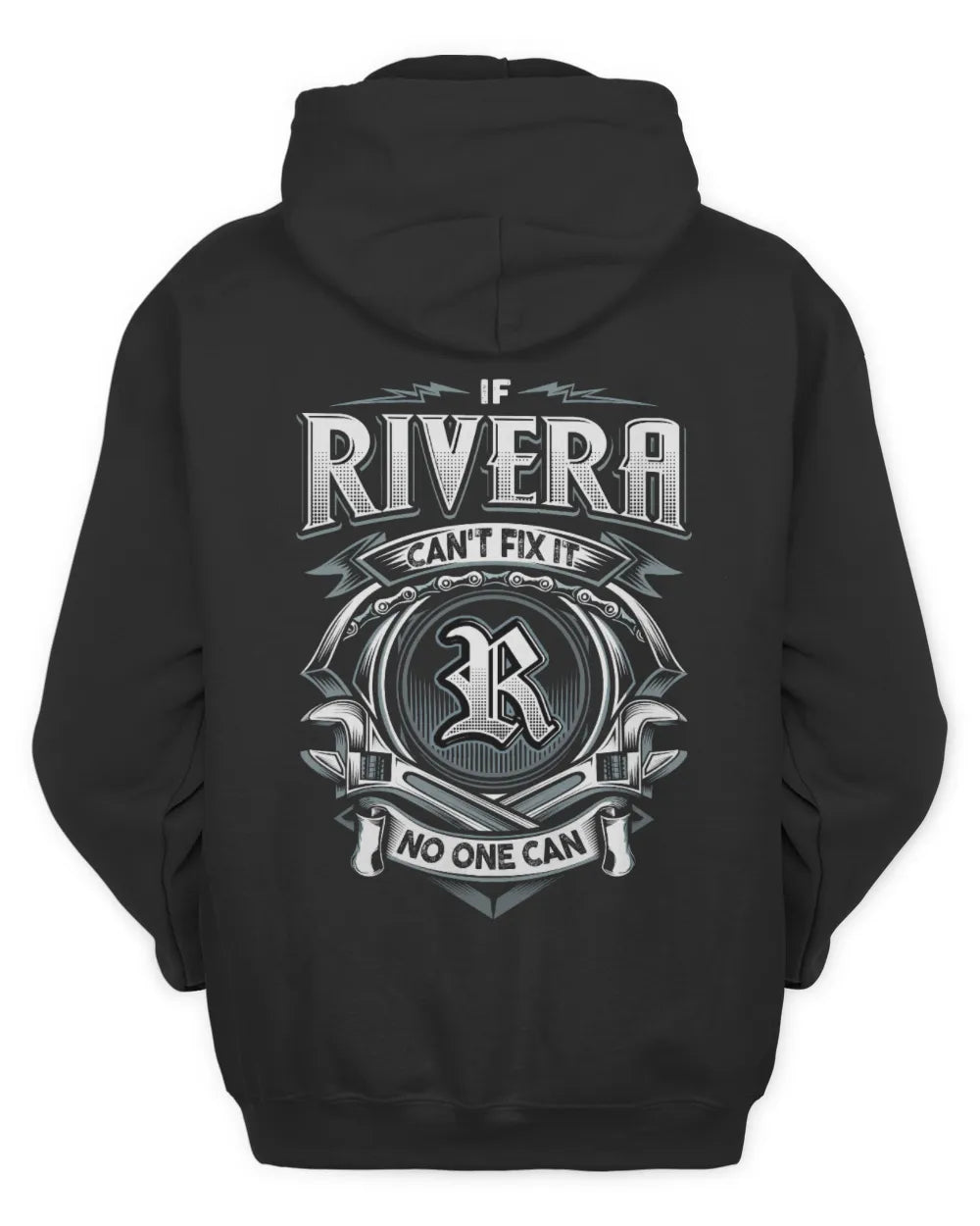 RIVERA AP81-K4-626 - Personalized Ahmed Quote Apparel “If Ahmed Can't Fix It, No One Can” - Unisex Hoodie - Black
