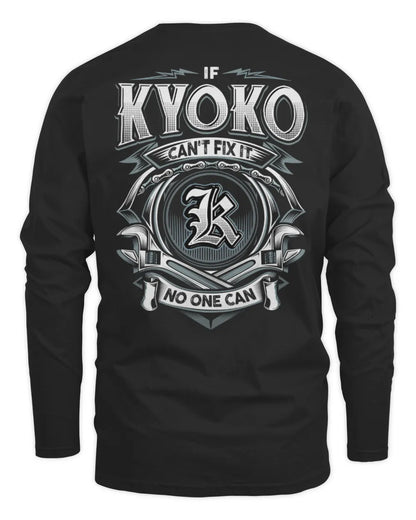 KYOKO AP81-K4-626 - Personalized Ahmed Quote Apparel “If Ahmed Can't Fix It, No One Can” - Men's Long Sleeved T-Shirt - Black