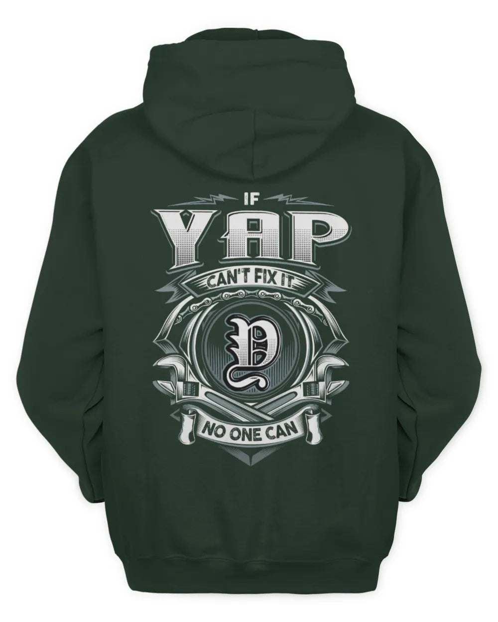 YAP AP81-K4-626 - Personalized Ahmed Quote Apparel “If Ahmed Can't Fix It, No One Can” - Unisex Hoodie - Forest Green