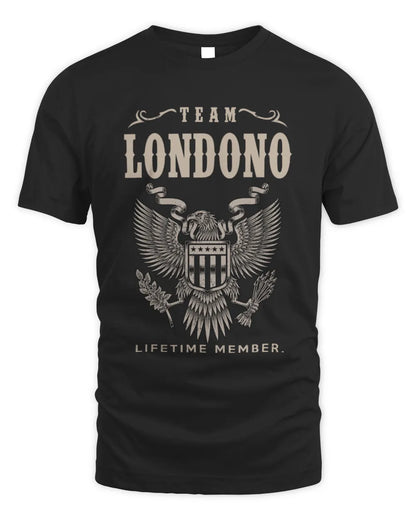 LONDONO TP06-K82 – Personalized Classic Style Apparel “Team NAME Lifetime Member” - Unisex Standard T-Shirt - Black