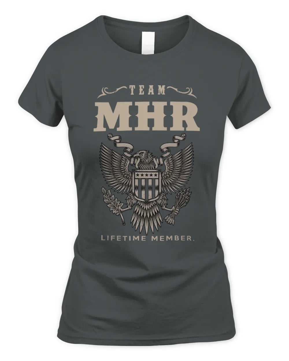 MHR TP06-K82 – Personalized Classic Style Apparel “Team NAME Lifetime Member” - Women's Standard T-Shirt - Charcoal