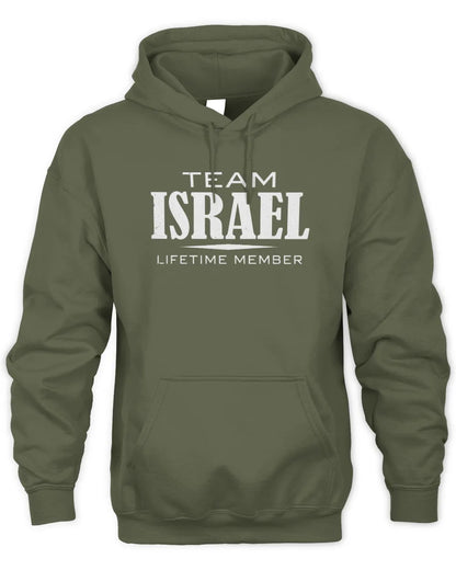 ISRAEL BL62-K4-128 - Personalized “Team NAME Lifetime Member” - Unisex Hoodie - Military Green