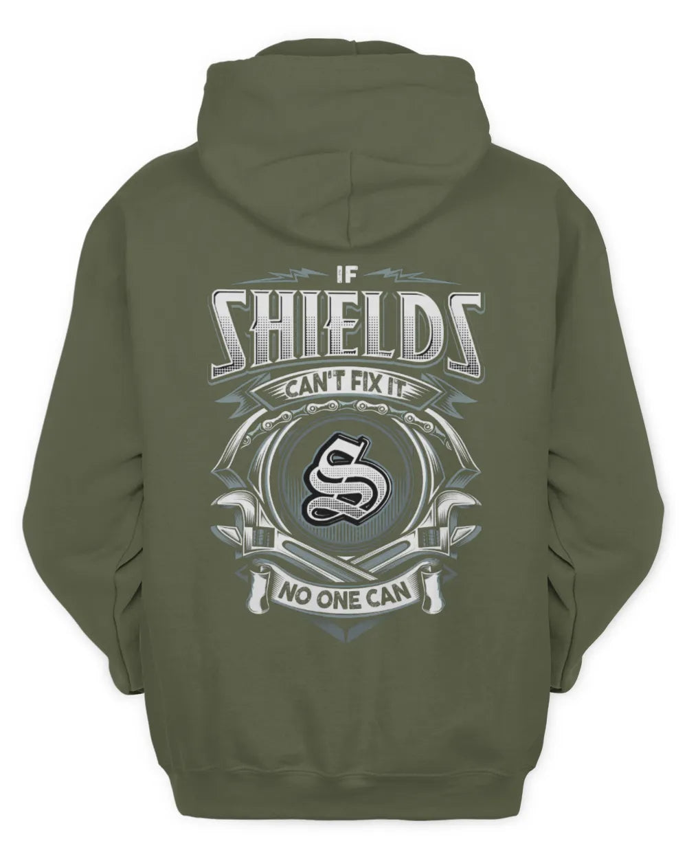 SHIELDS AP81-K4-626 - Personalized Ahmed Quote Apparel “If Ahmed Can't Fix It, No One Can” - Unisex Hoodie - Military Green