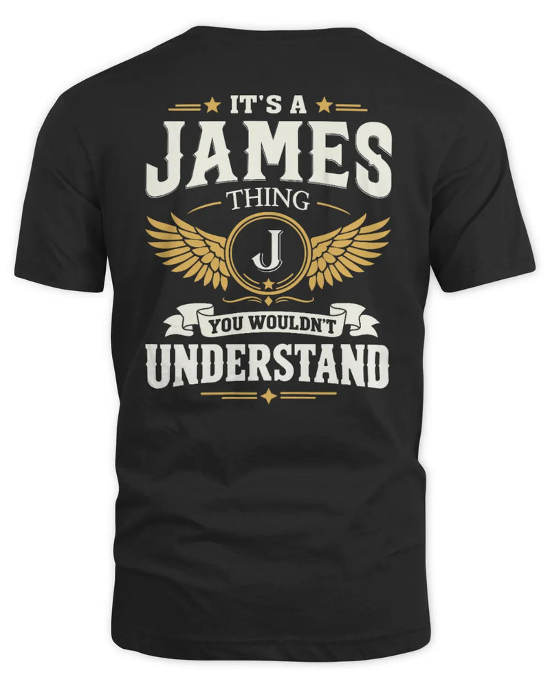 JAMES KT06-M008 It’s a [NAME] Thing – You Wouldn’t Understand | Personalized Vintage T-Shirt - Unisex Standard T-Shirt - Black