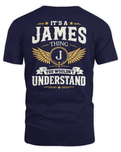 JAMES KT06-M008 It’s a [NAME] Thing – You Wouldn’t Understand | Personalized Vintage T-Shirt - Unisex Standard T-Shirt - Navy