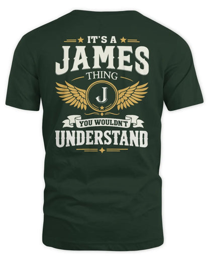 JAMES KT06-M008 It’s a [NAME] Thing – You Wouldn’t Understand | Personalized Vintage T-Shirt - Unisex Standard T-Shirt - Forest Green