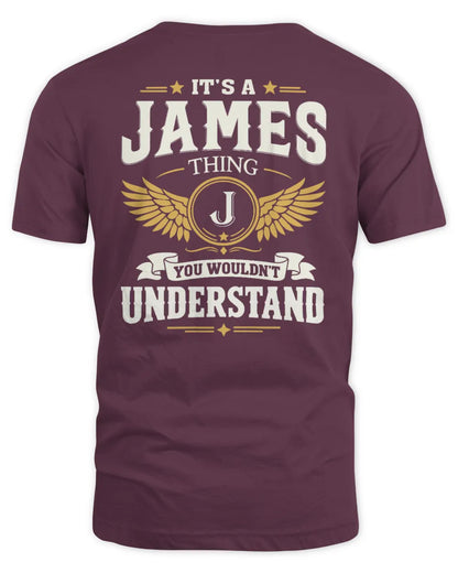 JAMES KT06-M008 It’s a [NAME] Thing – You Wouldn’t Understand | Personalized Vintage T-Shirt - Unisex Standard T-Shirt - Maroon
