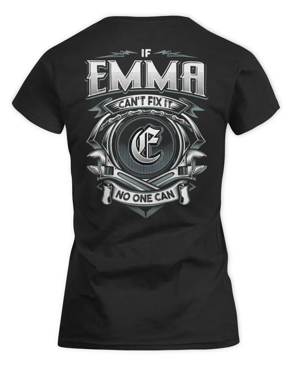 EMMA AP81-K4-626 - Personalized Ahmed Quote Apparel “If Ahmed Can't Fix It, No One Can” - Women's Standard T-Shirt - Black