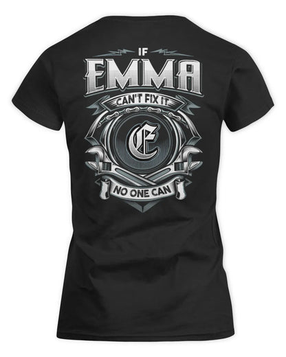 EMMA AP81-K4-626 - Personalized Ahmed Quote Apparel “If Ahmed Can't Fix It, No One Can” - Women's Standard T-Shirt - Black