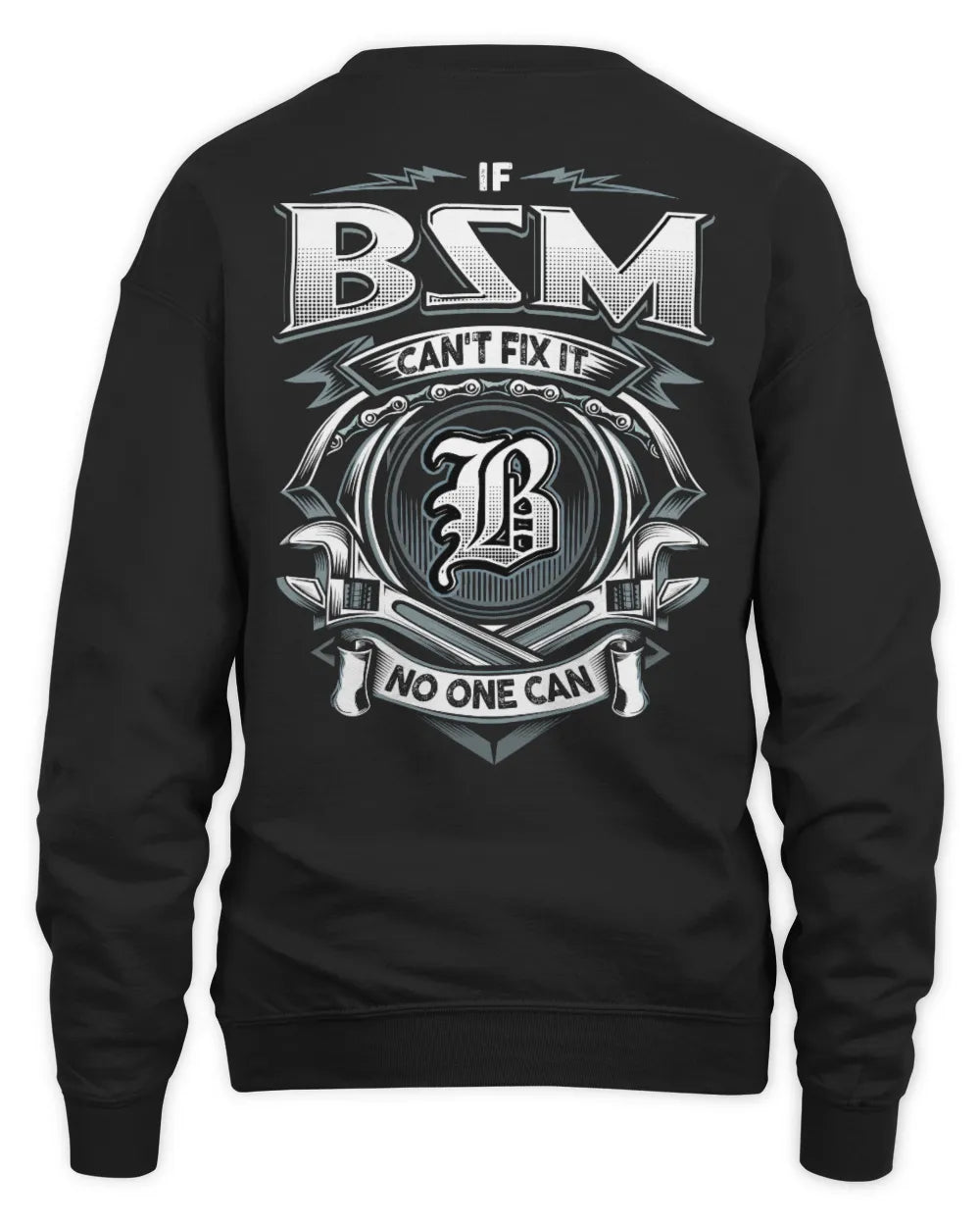 BSM AP81-K4-626 - Personalized Ahmed Quote Apparel “If Ahmed Can't Fix It, No One Can” - Unisex Sweatshirt - Black