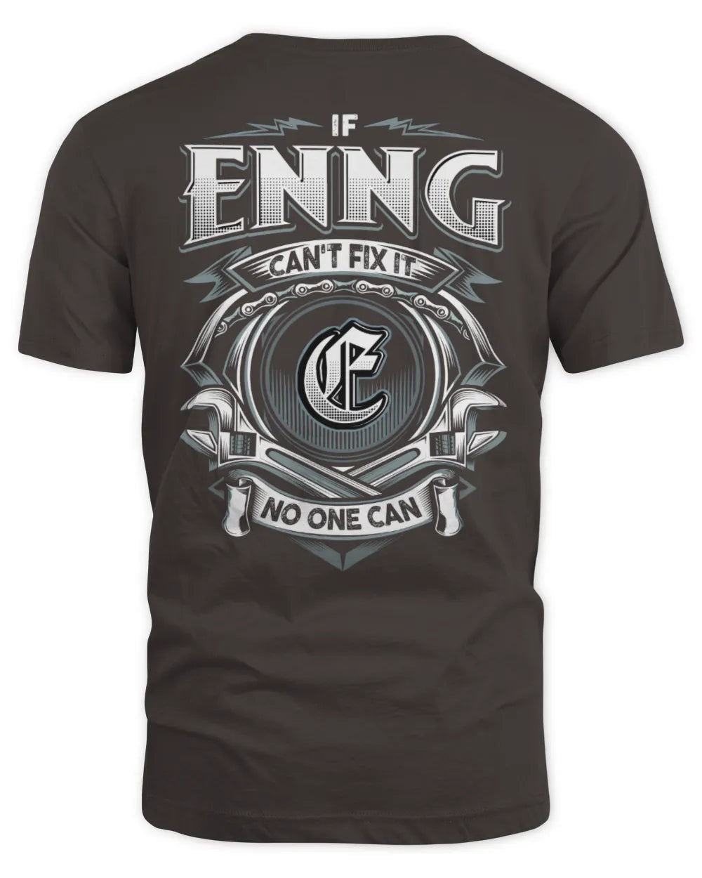ENNG AP81-K4-626 - Personalized Ahmed Quote Apparel “If Ahmed Can't Fix It, No One Can” - Unisex Standard T-Shirt - Dark Chocolate