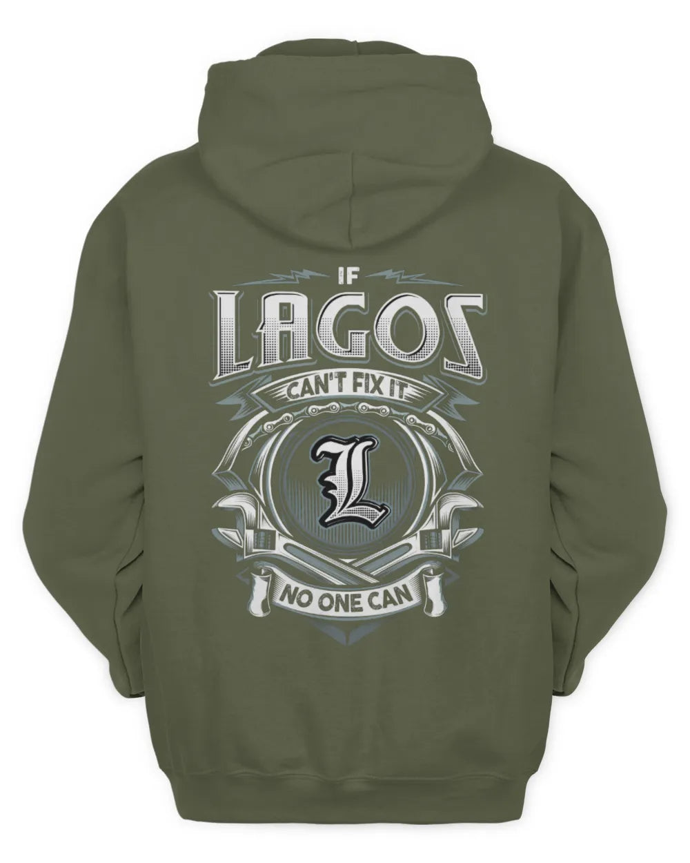 LAGOS AP81-K4-626 - Personalized Ahmed Quote Apparel “If Ahmed Can't Fix It, No One Can” - Unisex Hoodie - Military Green