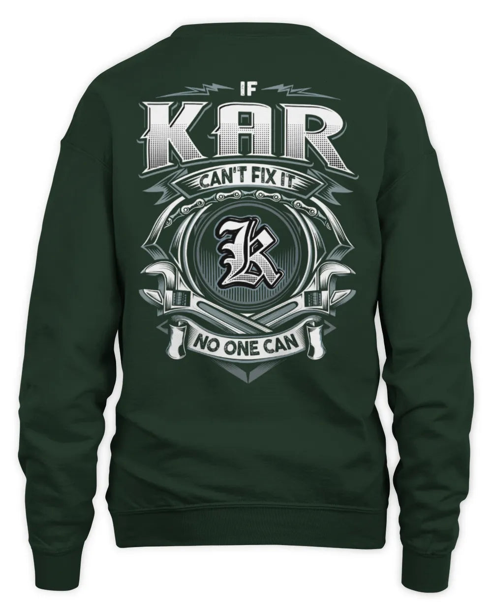 KAR AP81-K4-626 - Personalized Ahmed Quote Apparel “If Ahmed Can't Fix It, No One Can” - Unisex Sweatshirt - Forest Green