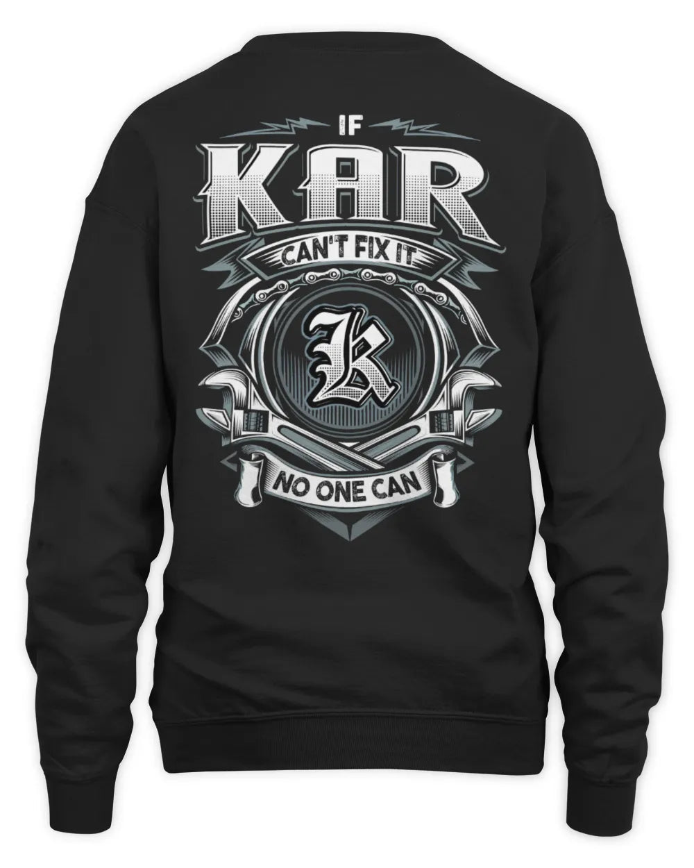 KAR AP81-K4-626 - Personalized Ahmed Quote Apparel “If Ahmed Can't Fix It, No One Can” - Unisex Sweatshirt - Black