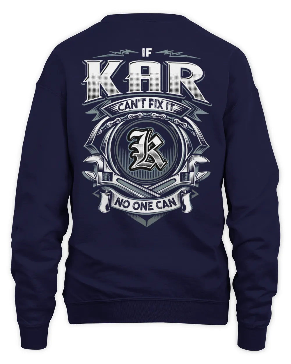 KAR AP81-K4-626 - Personalized Ahmed Quote Apparel “If Ahmed Can't Fix It, No One Can” - Unisex Sweatshirt - Navy