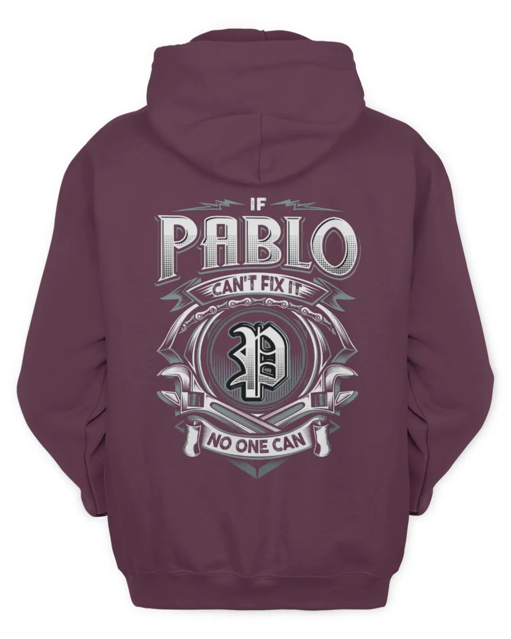 PABLO AP81-K4-626 - Personalized Ahmed Quote Apparel “If Ahmed Can't Fix It, No One Can” - Unisex Hoodie - Maroon