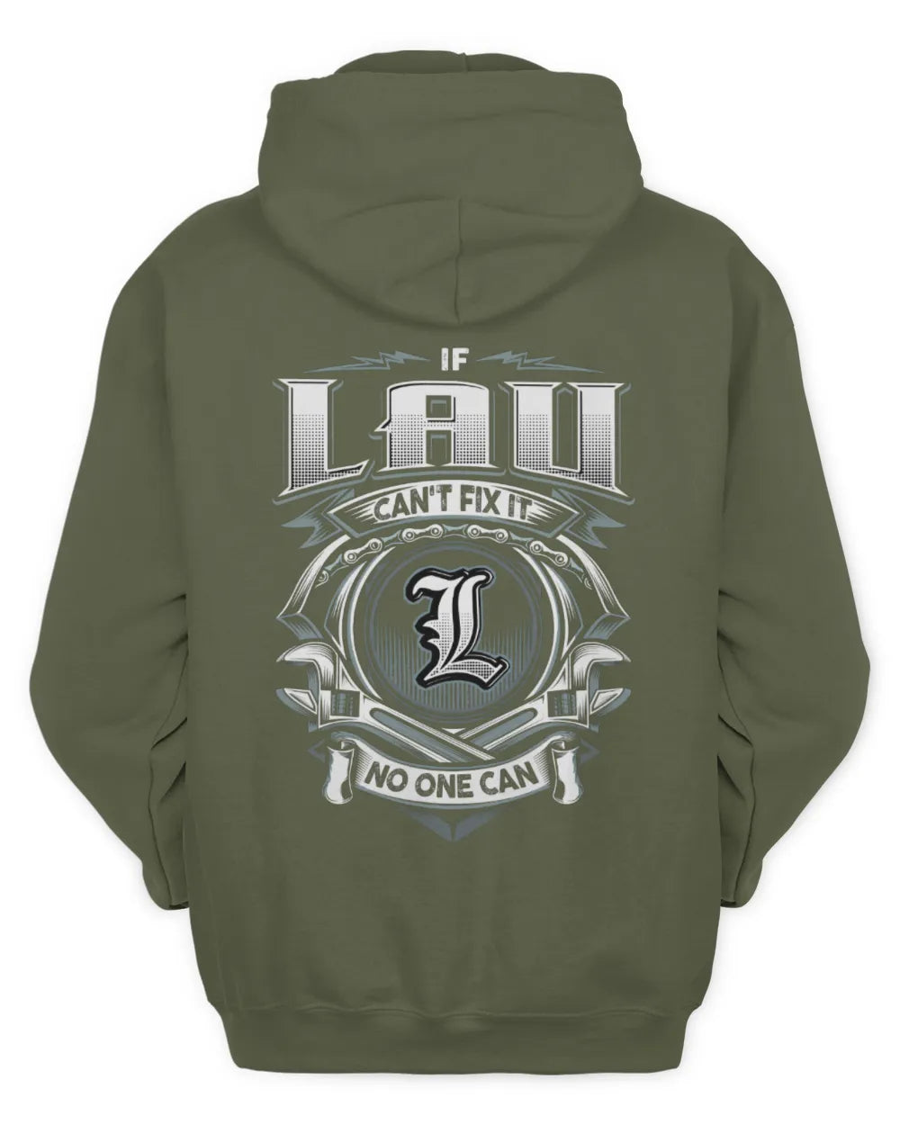 LAU AP81-K4-626 - Personalized Ahmed Quote Apparel “If Ahmed Can't Fix It, No One Can” - Unisex Hoodie - Military Green