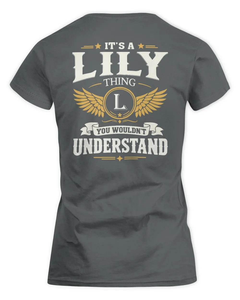 LILY KT06-M008 It’s a [NAME] Thing – You Wouldn’t Understand | Personalized Vintage T-Shirt - Women's Standard T-Shirt - Charcoal