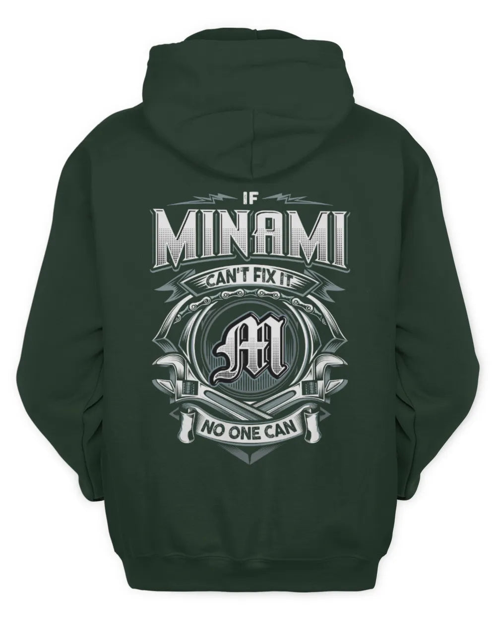 MINAMI AP81-K4-626 - Personalized Ahmed Quote Apparel “If Ahmed Can't Fix It, No One Can” - Unisex Hoodie - Forest Green