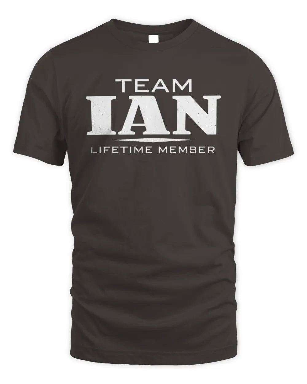 IAN BL62-K4-128 - Personalized “Team NAME Lifetime Member” - Unisex Standard T-Shirt - Dark Chocolate