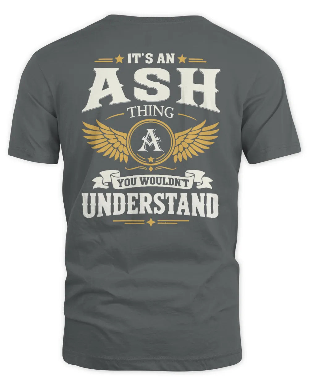 ASH KT06-M008 It’s a [NAME] Thing – You Wouldn’t Understand | Personalized Vintage T-Shirt - Unisex Standard T-Shirt - Charcoal