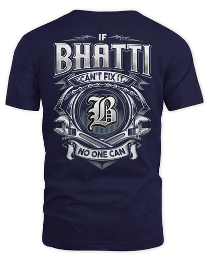 BHATTI AP81-K4-626 - Personalized Ahmed Quote Apparel “If Ahmed Can't Fix It, No One Can” - Unisex Standard T-Shirt - Navy